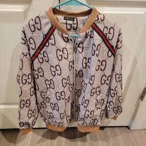 Gucci Beige GG Logo Jacket